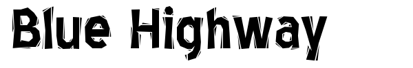 Blue Highway font preview